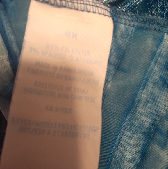 NWOT - Ocean Blue Ruffled Tank - Picture 4 of 6